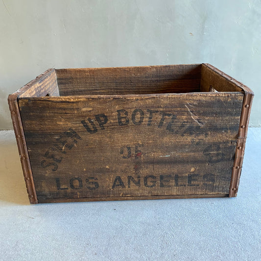 【USA vintage】 7UP 木箱 ウッドボックス ガーデニング ガレージ