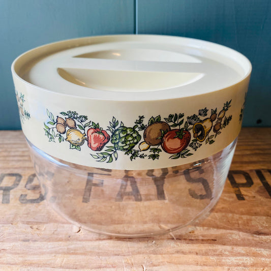 【USA vintage】PYREX ガラスキャニスター 野菜柄