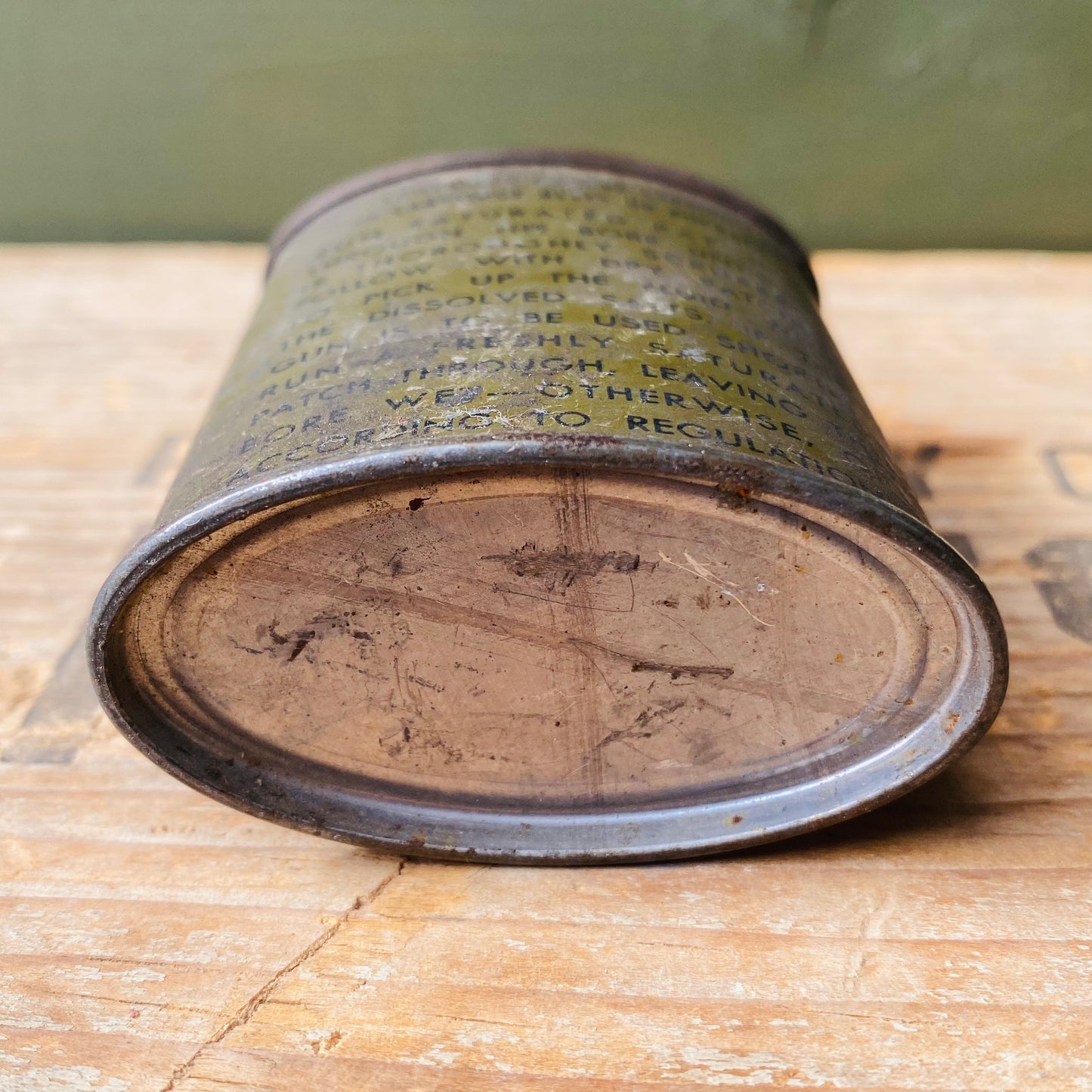 【USA vintage】ミリタリー ライフルクリーナー 缶