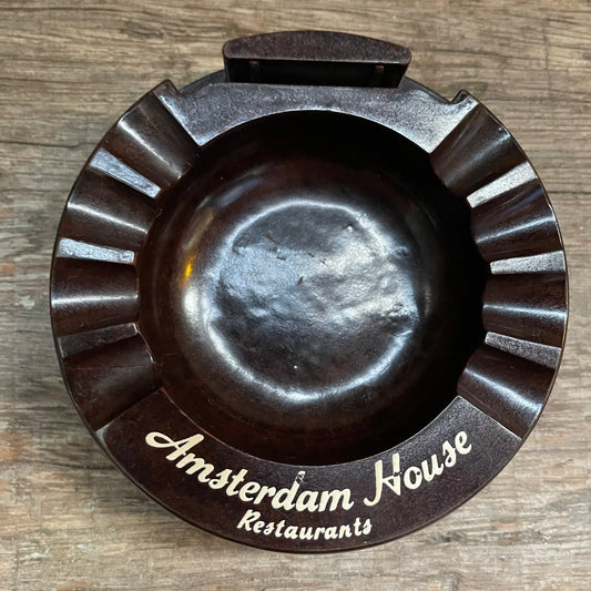 【USA vintage】Amsterdam House Restaurant メラミン樹脂 灰皿 アッシュトレイ