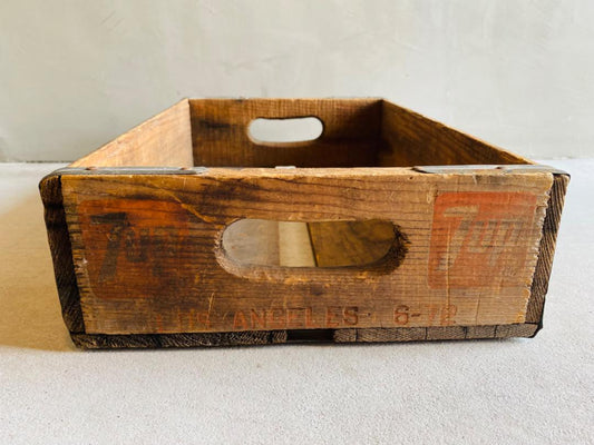 【USA vintage】7UP 木箱 ウッドボックス ガーデニング ガレージ