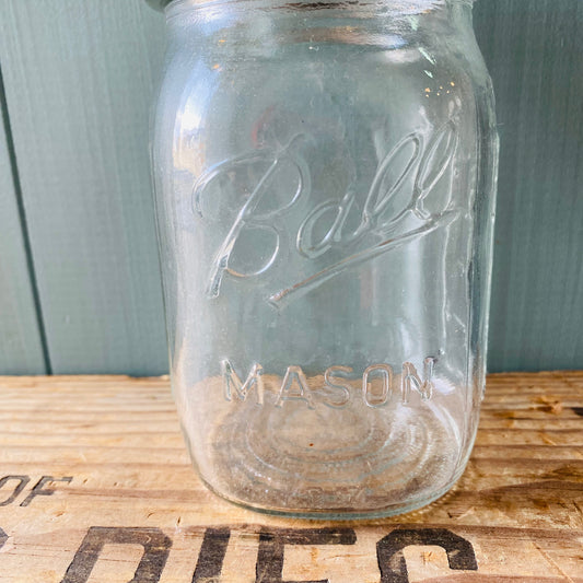 【USA vintage】Ball メイソンジャー ガラスジャー 瓶 クリア