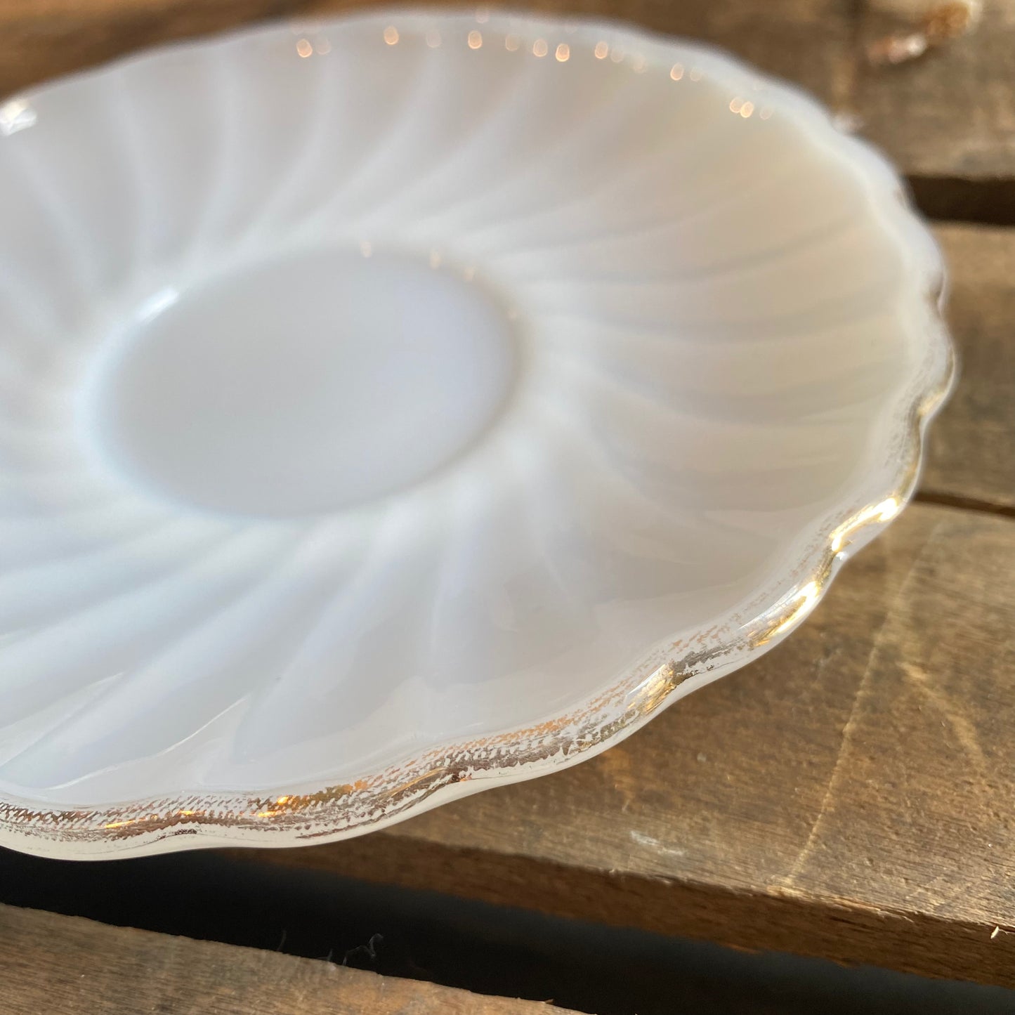 【1960s USA vintage】 FIRE KING ゴールドリム プレート④