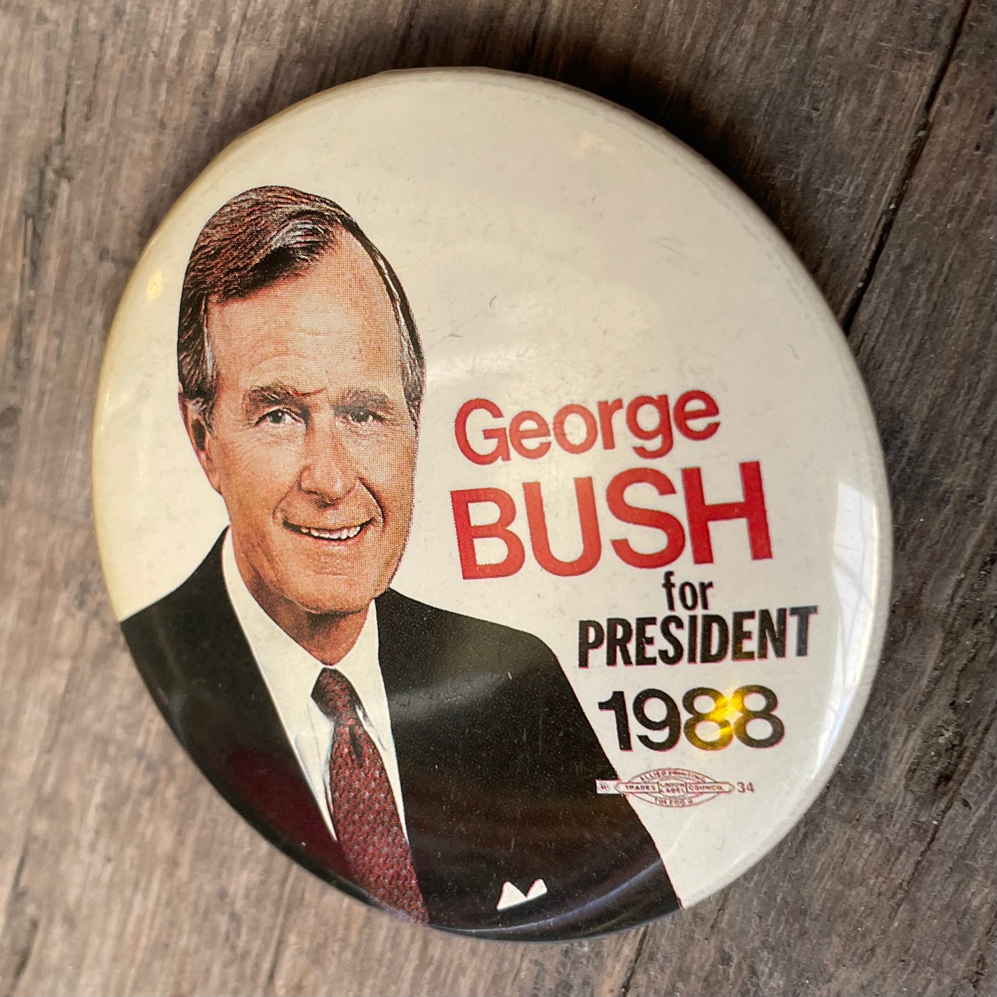 【USA vintage】缶バッジ 大統領選挙 ジョージ・ブッシュ George Bush