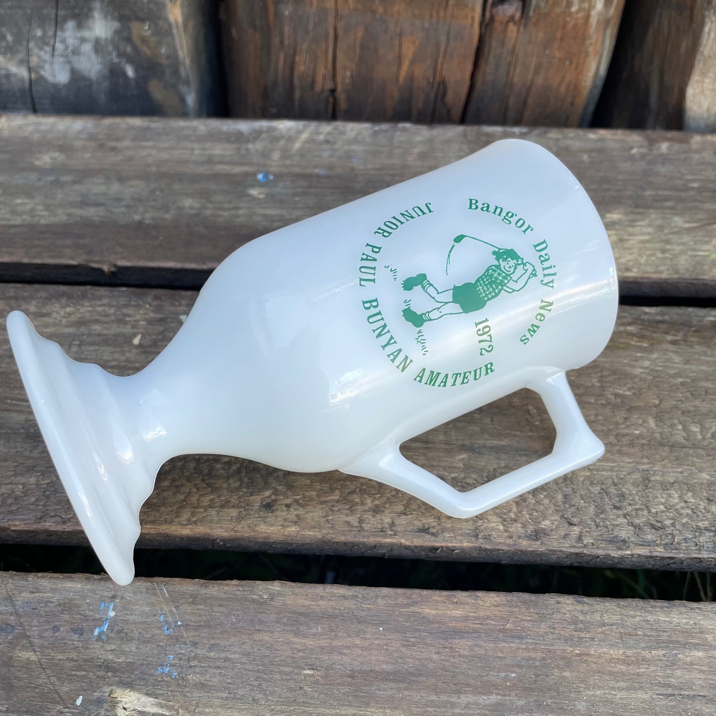 【USA vintage】フェデラル フッテッドマグカップ ミルクガラス