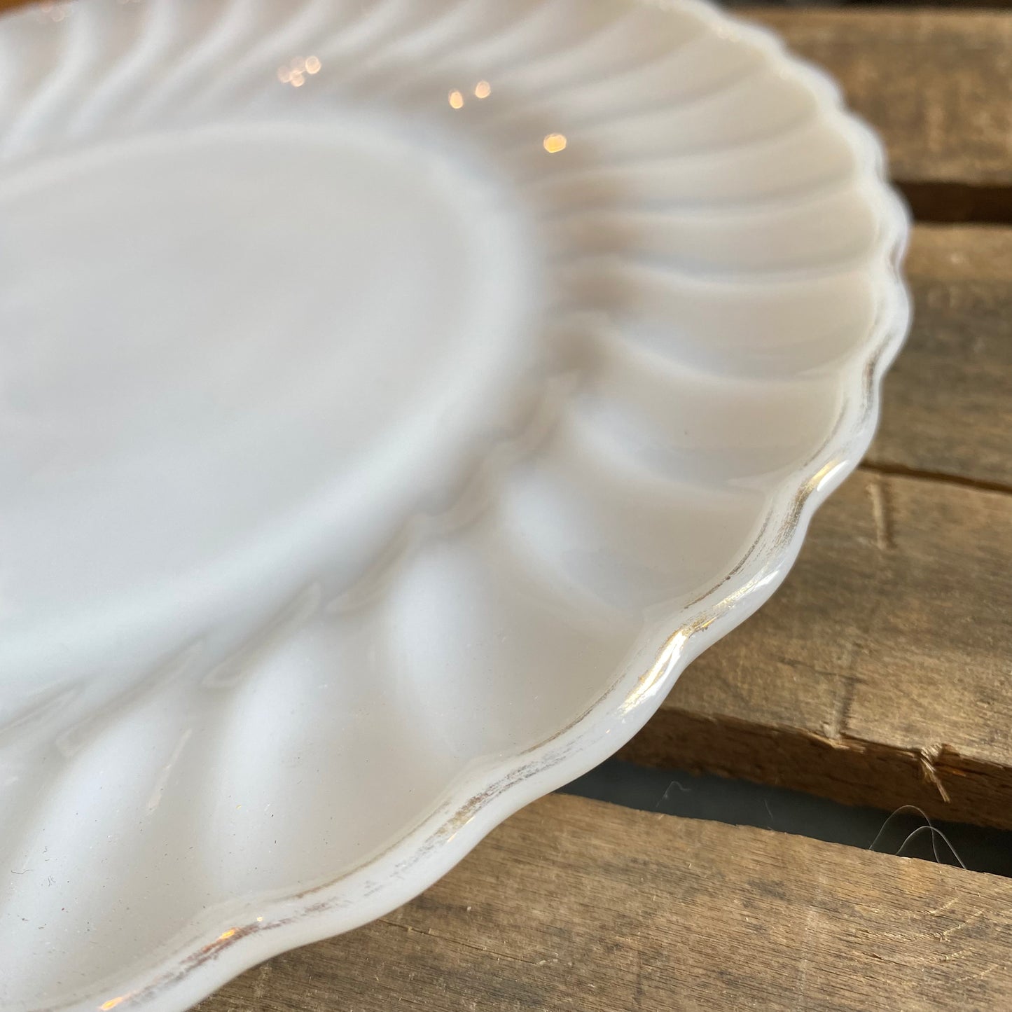 【1960s USA vintage】 FIRE KING ゴールドリム プレート①