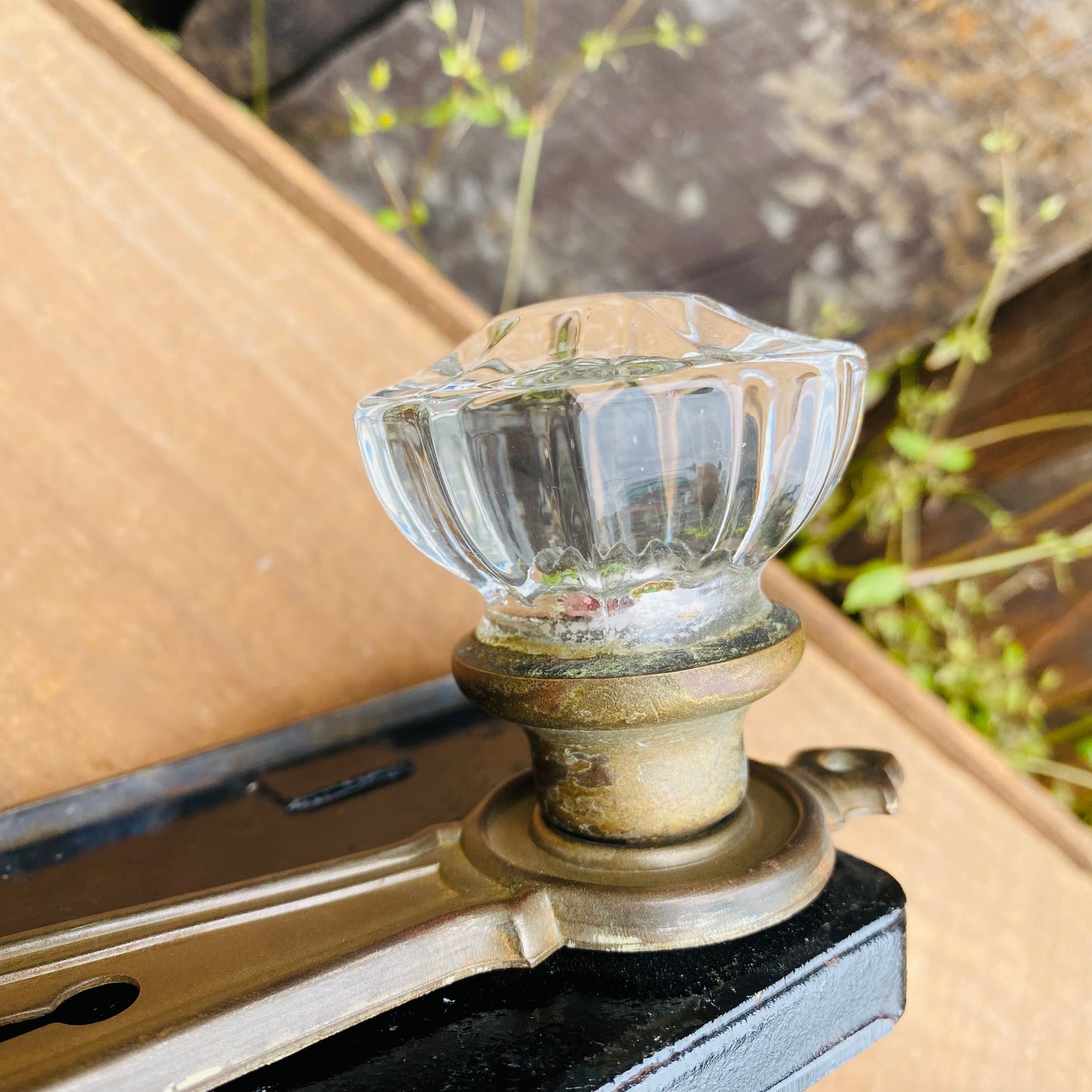 【vintage】ドアノブ ガラス アンティーク