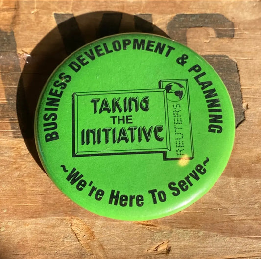 【vintage】缶バッジ レトロ グリーン