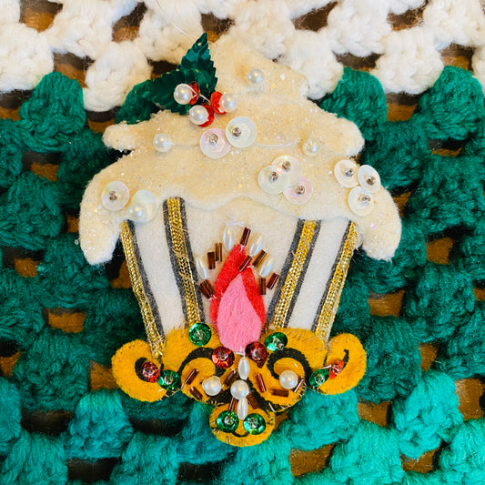 【vintage】フェルトのクリスマスオーナメント⑦