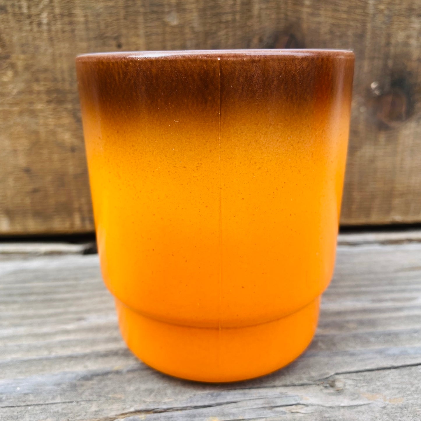 【1960s USA vintage】FIRE KING スタッキングマグ グラデーション オレンジ×ブラウン