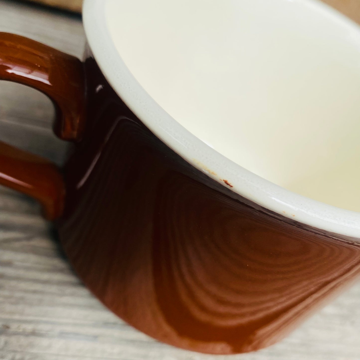 【USA vintage】マグカップ ブラウン×ホワイト