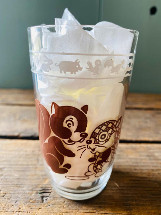 【1950s USA vintage】タンブラー スワンキースウィッグ キディカップ ブラウン