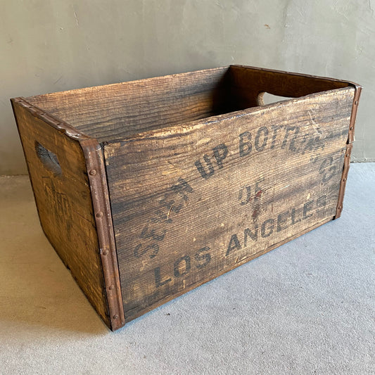 【USA vintage】 7UP 木箱 ウッドボックス ガーデニング ガレージ