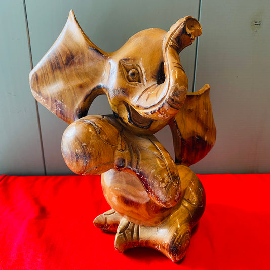 【vintage】wood Dumbo 木彫りのダンボ 象