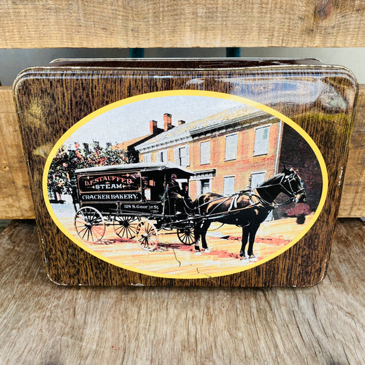 【vintage】TIN缶 馬車 CRACKER BAKERY