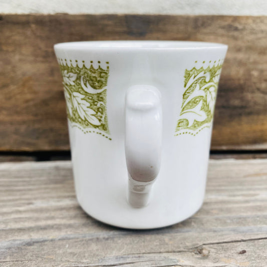 【UK vintage】J&G MEAKIN グリーン 葉っぱ柄 マグカップ