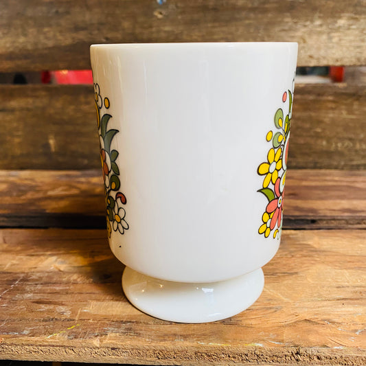 【1970s vintage】マグカップ 蝶と花 イエロー