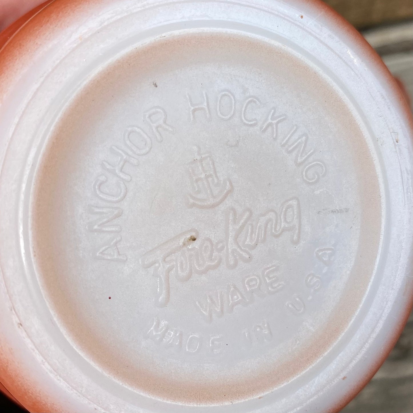 【1960s USA vintage】FIRE KING スタッキングマグ ブラウン