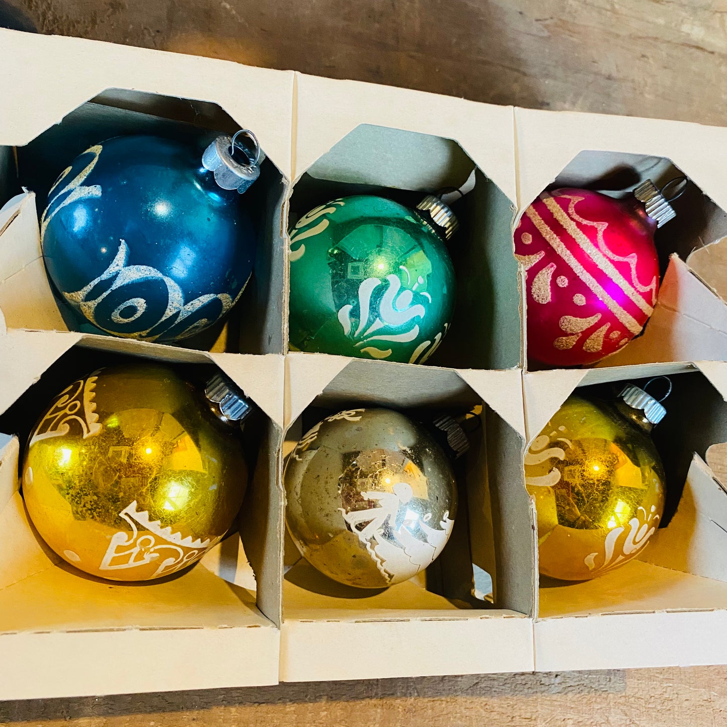 【1950s USA vintage】SHINY BRITE オーナメントセット