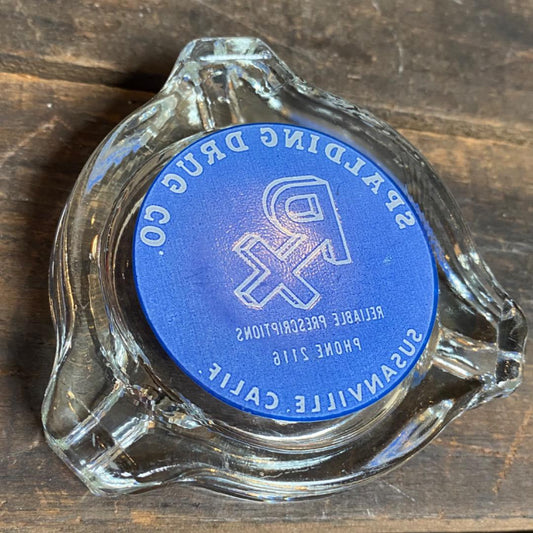 【1950s-1970s USA vintage】アドバタイジング 灰皿 ブルー