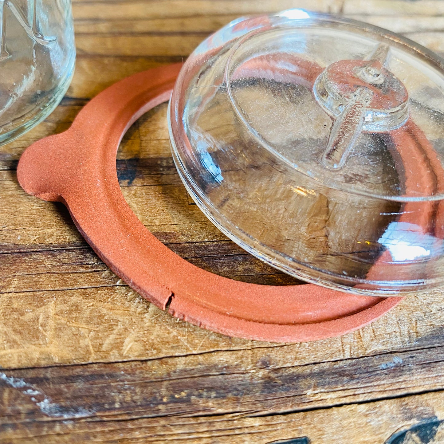 【Canada vintage】 CROWN ガラス瓶 保存瓶