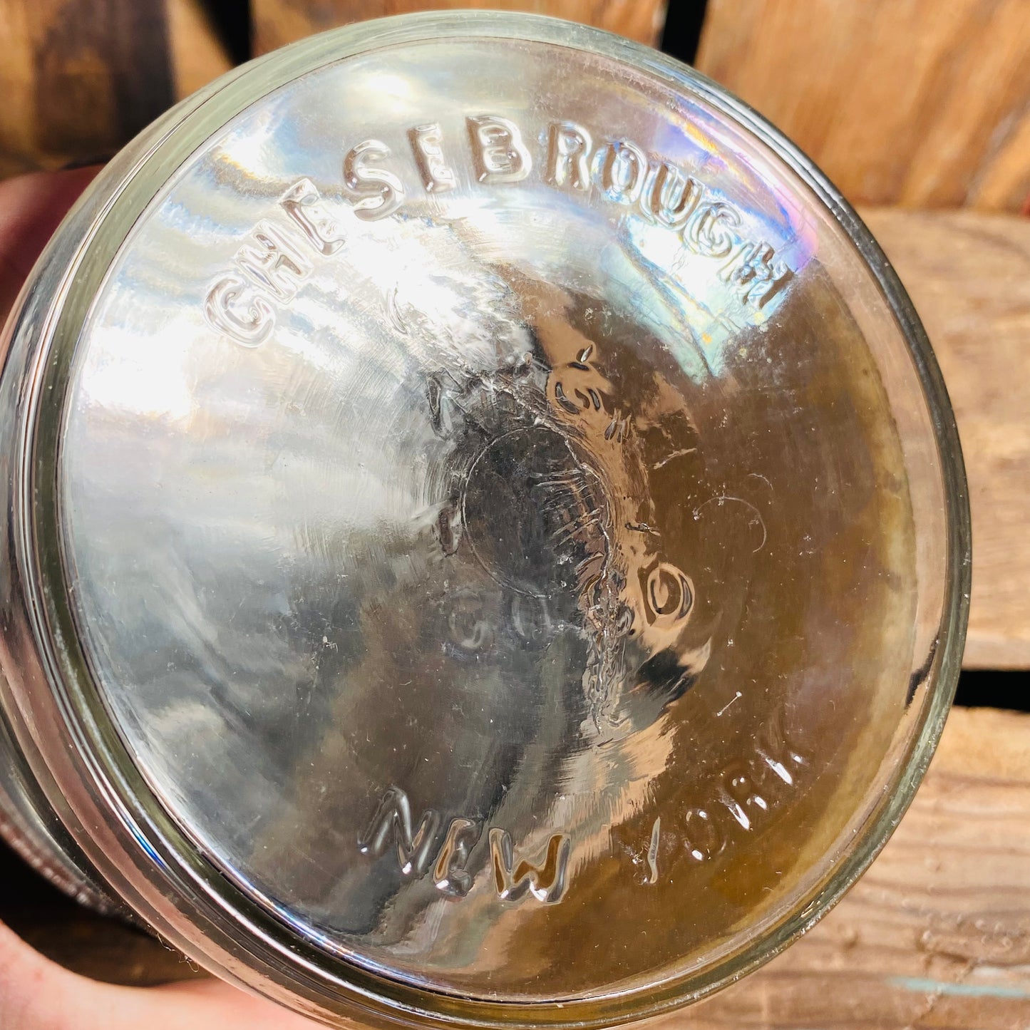 【USA vintage】BLUE SEAL Vaseline 瓶 ガラスジャー