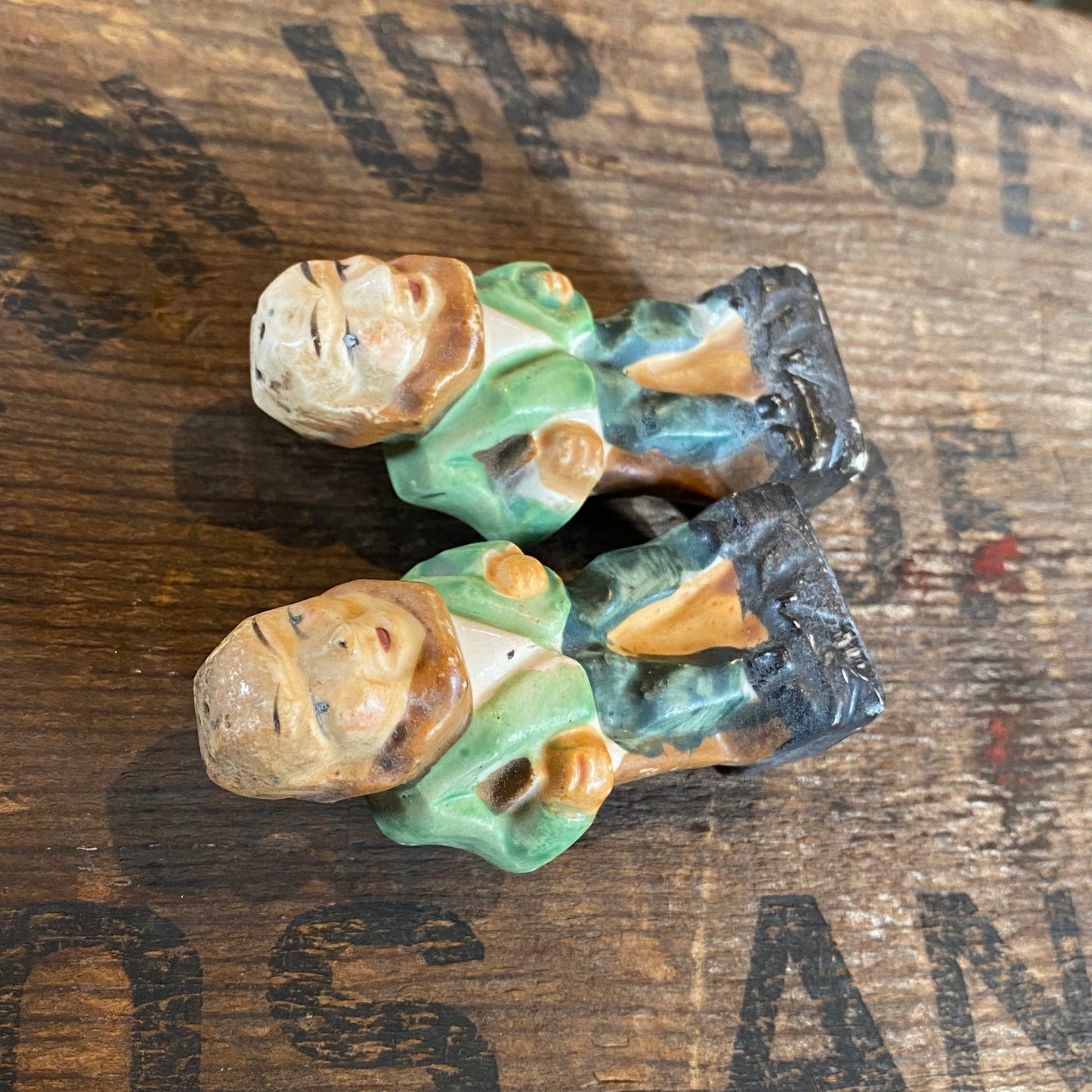 【JPN vintage】ソルト&ペッパー セット おひげのおじさん