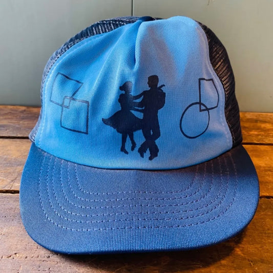 【vintage】メッシュキャップ 紺色×水色