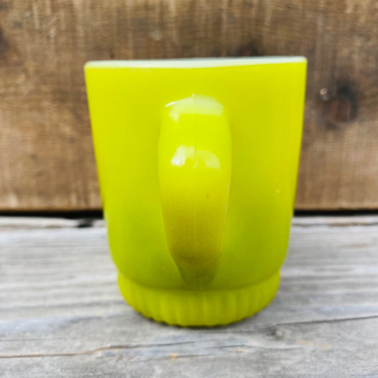 【1960s USA vintage】FIRE KING リブボトムマグ グリーン