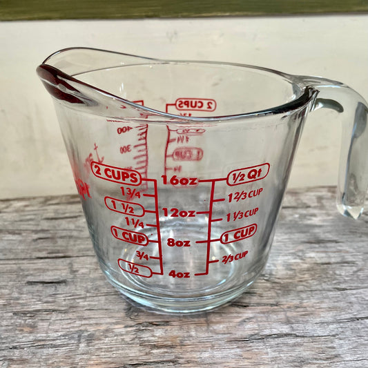 【USA vintage】Anchor Hocking メジャーカップ 500ml