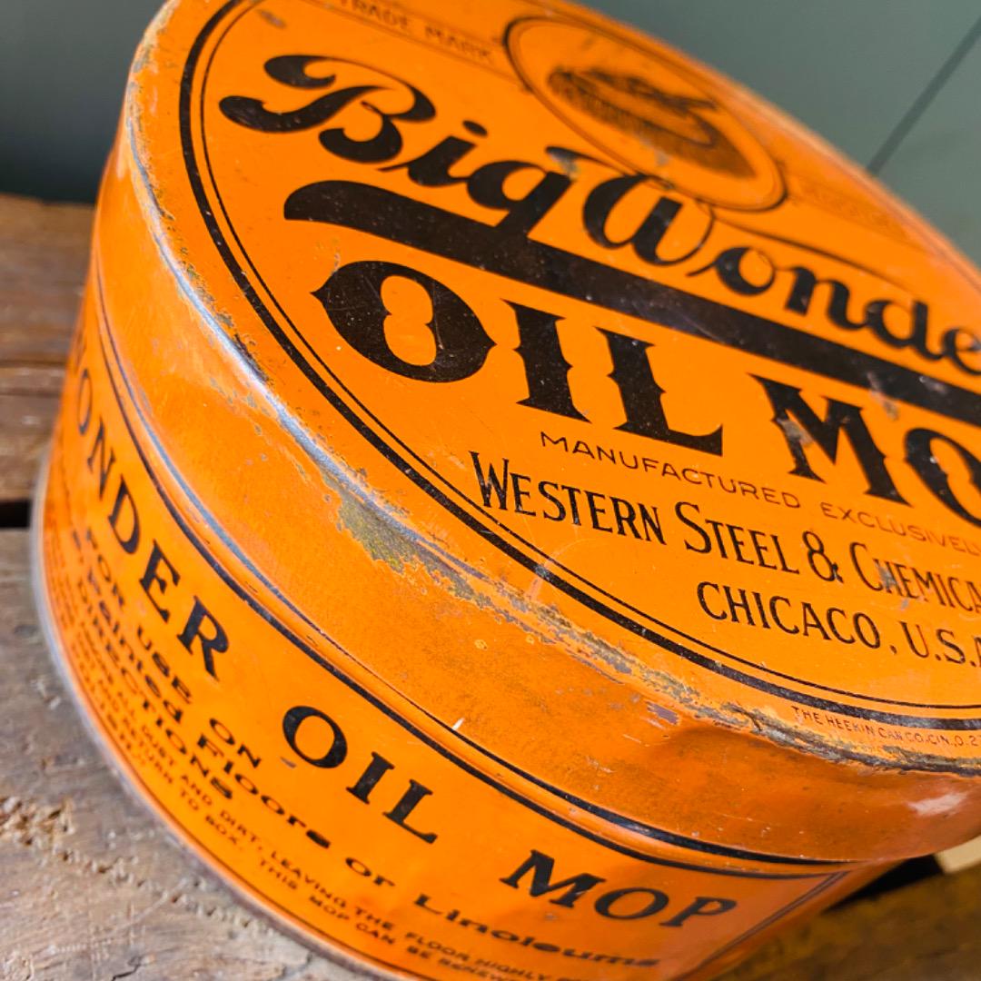 【1920s-1930s USA vintage】モップ TIN缶