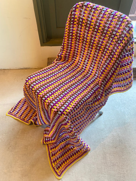 【1970s USA vintage】グラニーブランケット マルチカバー