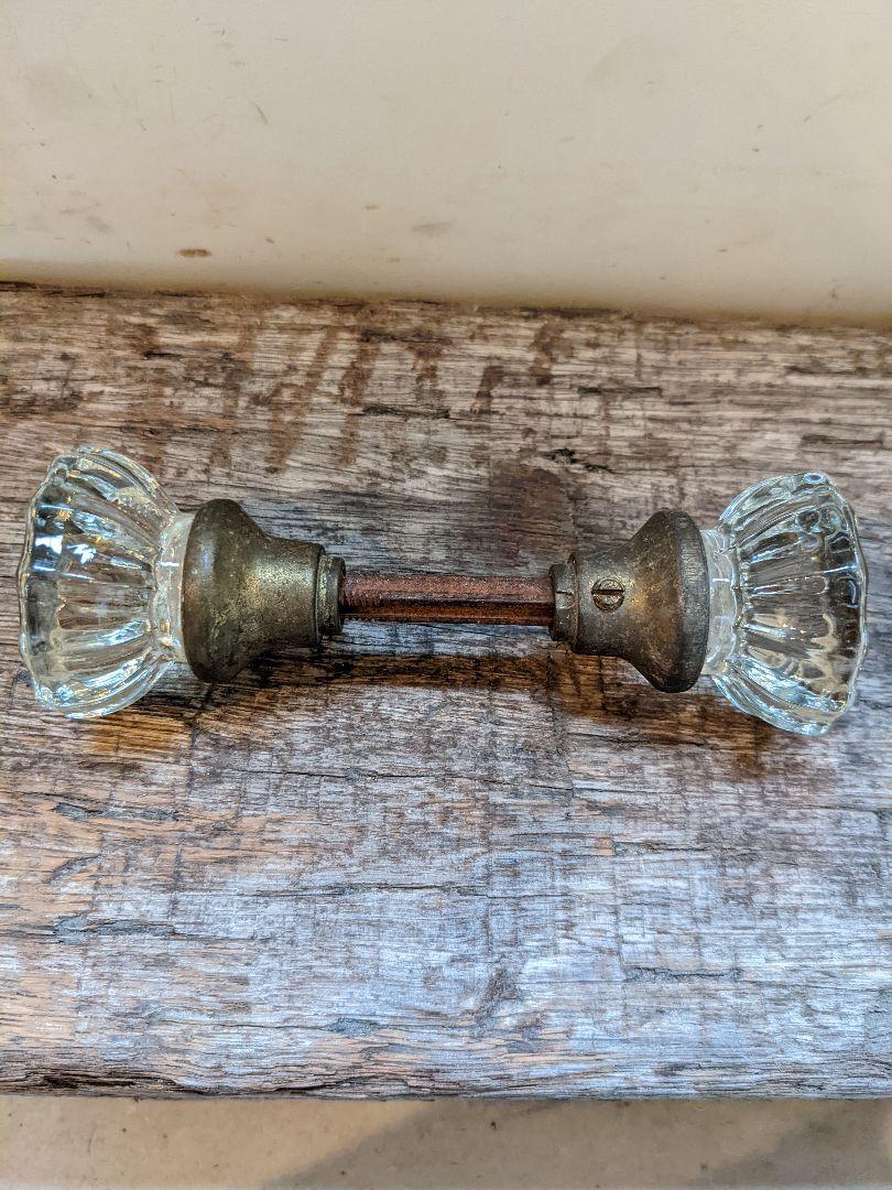 【USA vintage】レトロ ドアノブ DIY インテリア クリア