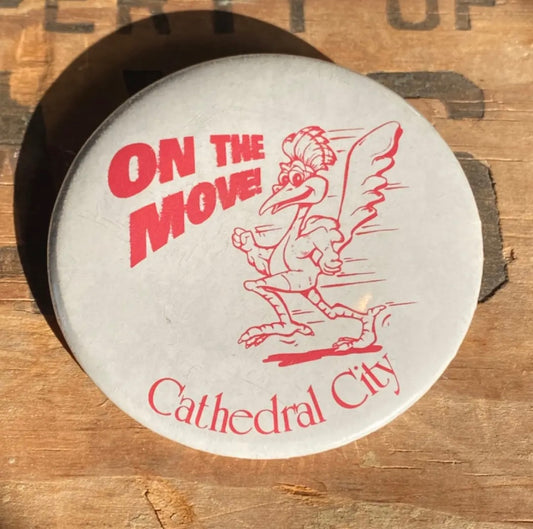 【USA vintage】缶バッジ レトロ にわとり