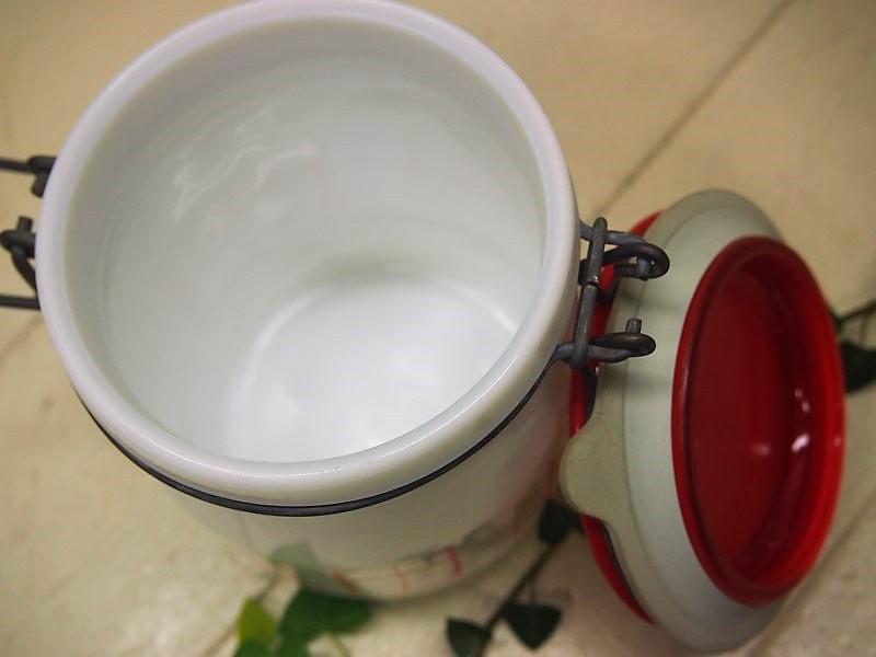 【 USA vintage】ミルクガラス キャニスターS Tea