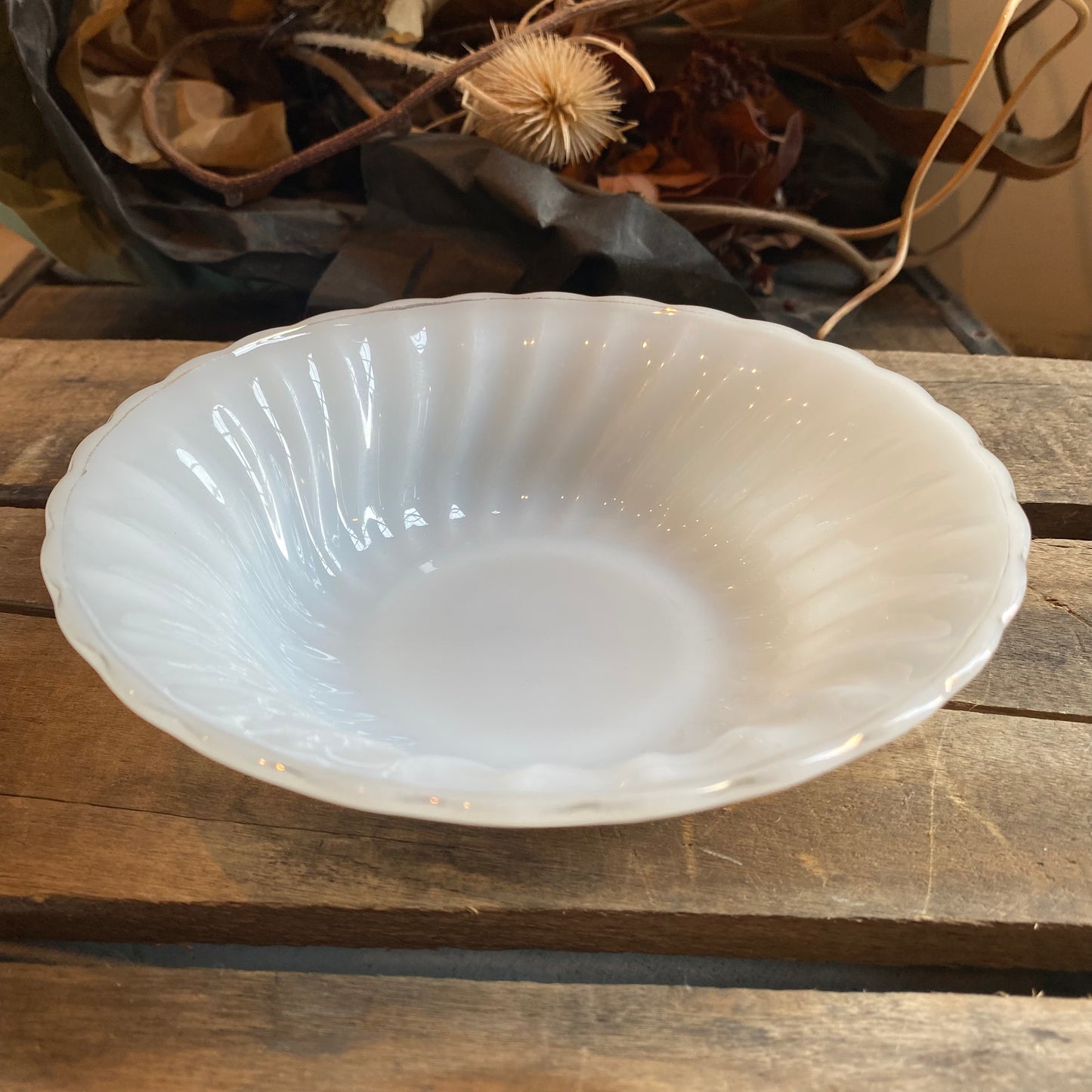 【1960s USA vintage】 FIRE KING ゴールドリム ボウル ③