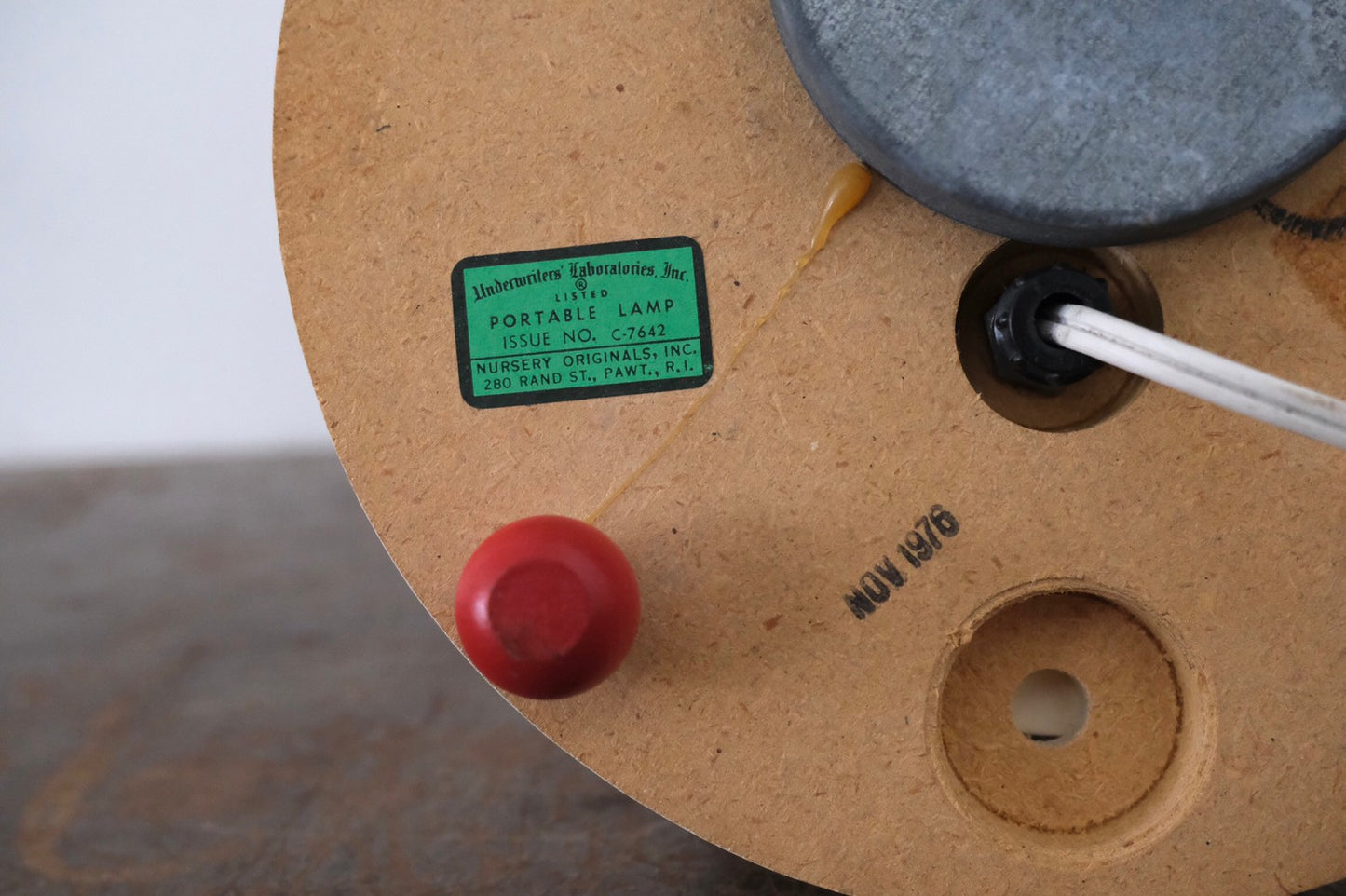 【1976年 USA vintage】Nursery ナイトランプ デスクランプ オルゴール付き