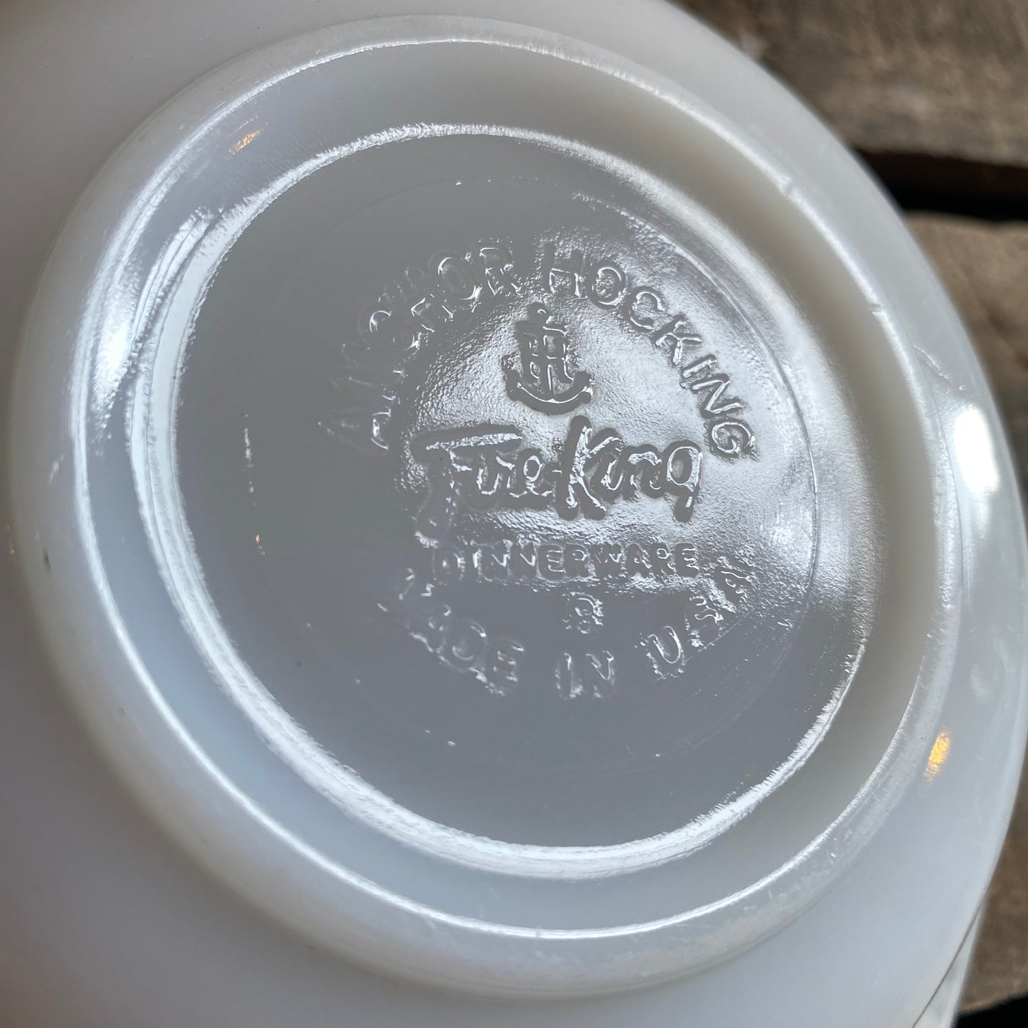 【1960s USA vintage】 FIRE KING ゴールドリム ボウル ③