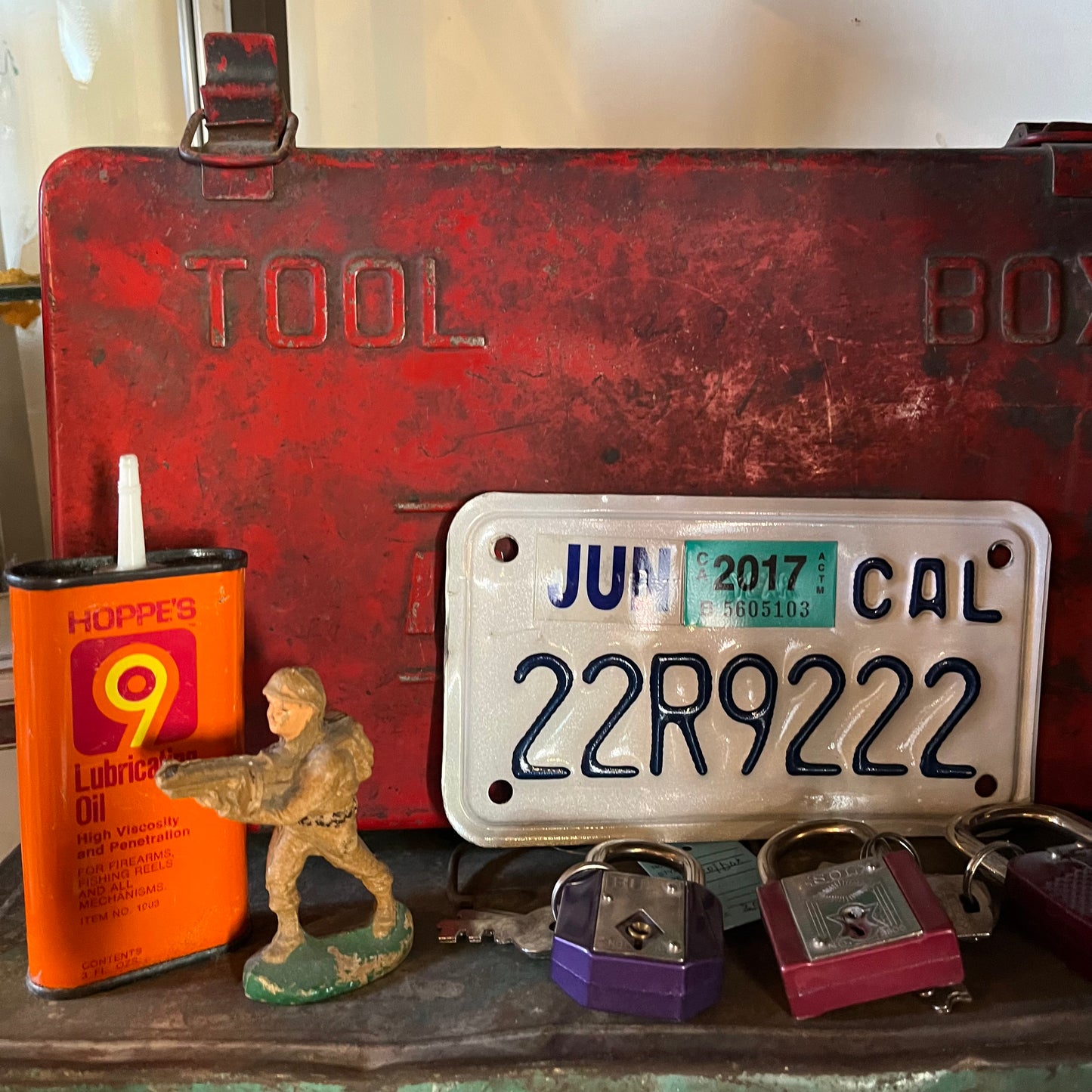 【USA vintage】モーターサイクルナンバープレート CAL 22R9222