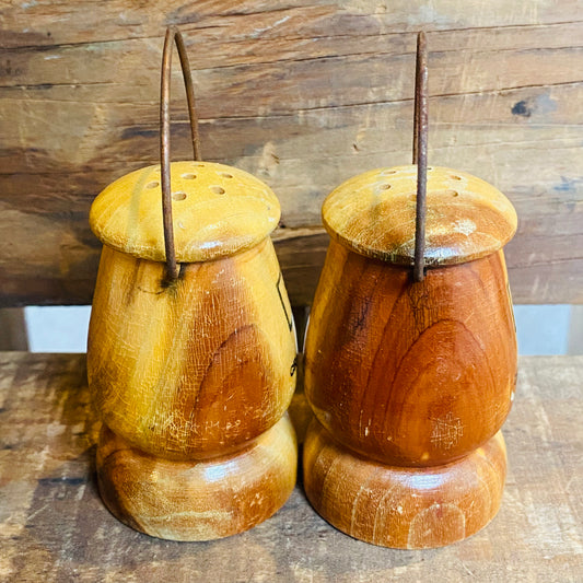 【USA vintage】ソルトアンドペッパー S&P 木製 キノコ