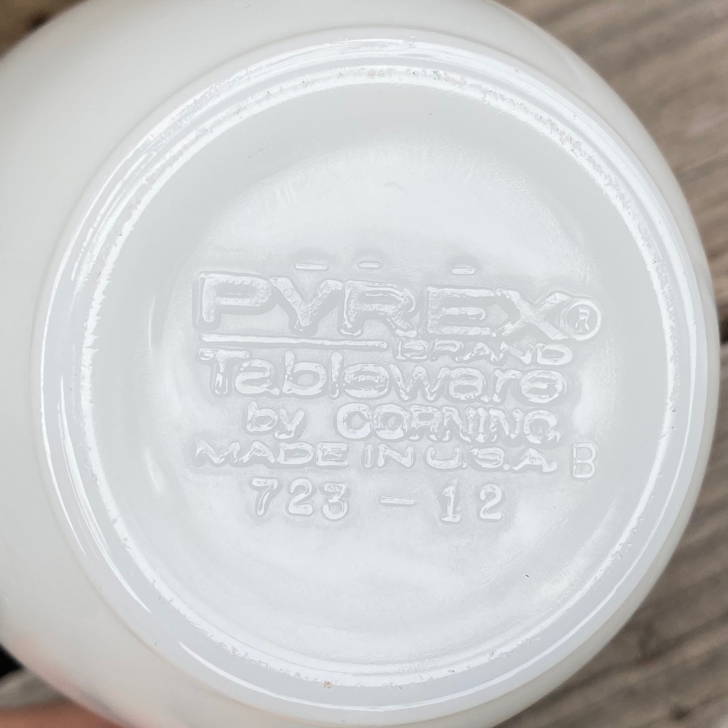 【1970s-1980s USA vintage】OLD PYREX 海軍 ブルーライン マグカップ