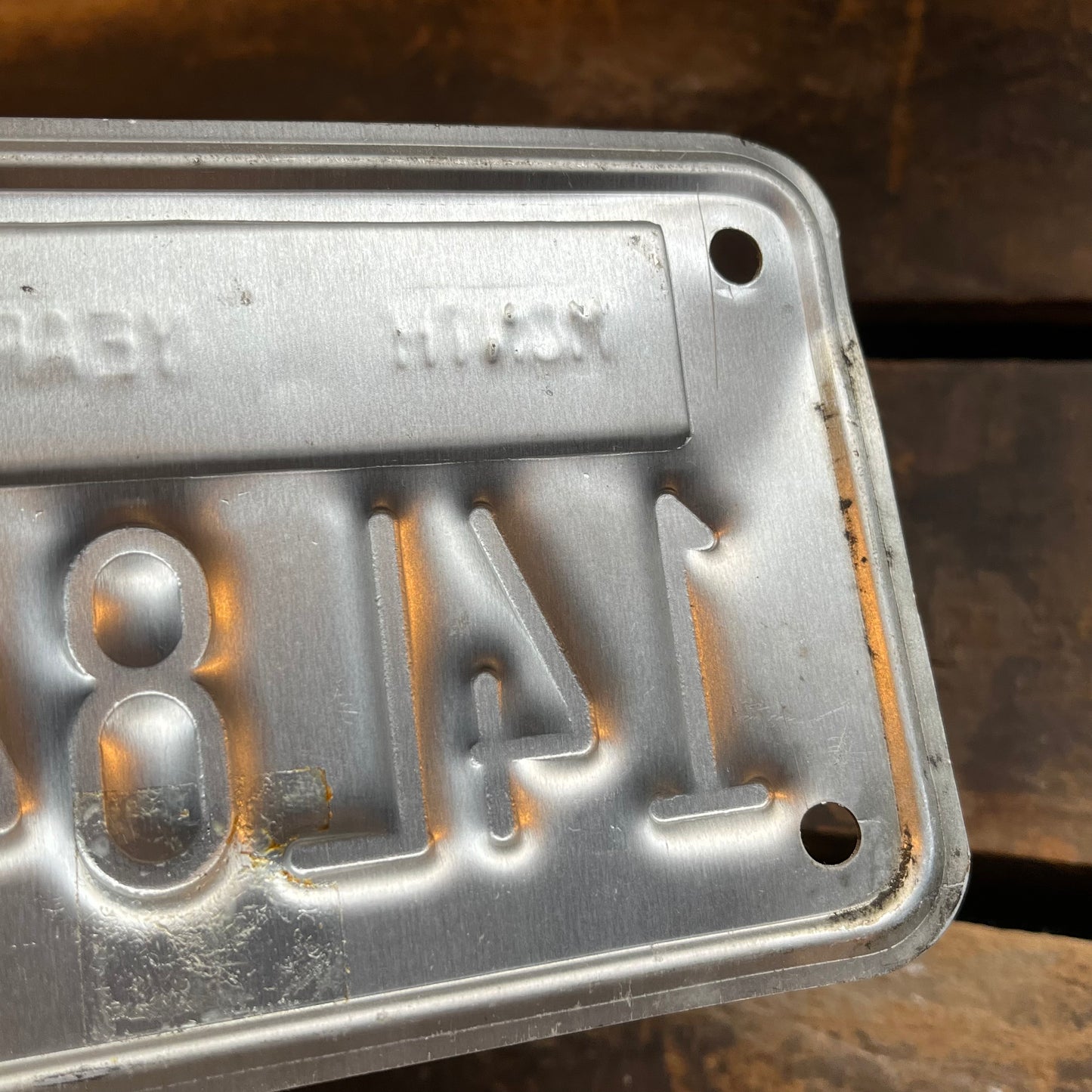 【USA vintage】モーターサイクルナンバープレート CAL 14L8405