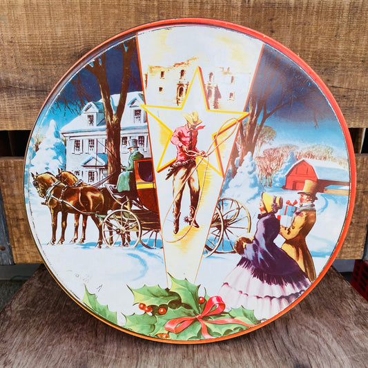 【1950s USA vintage】christmas TIN 缶