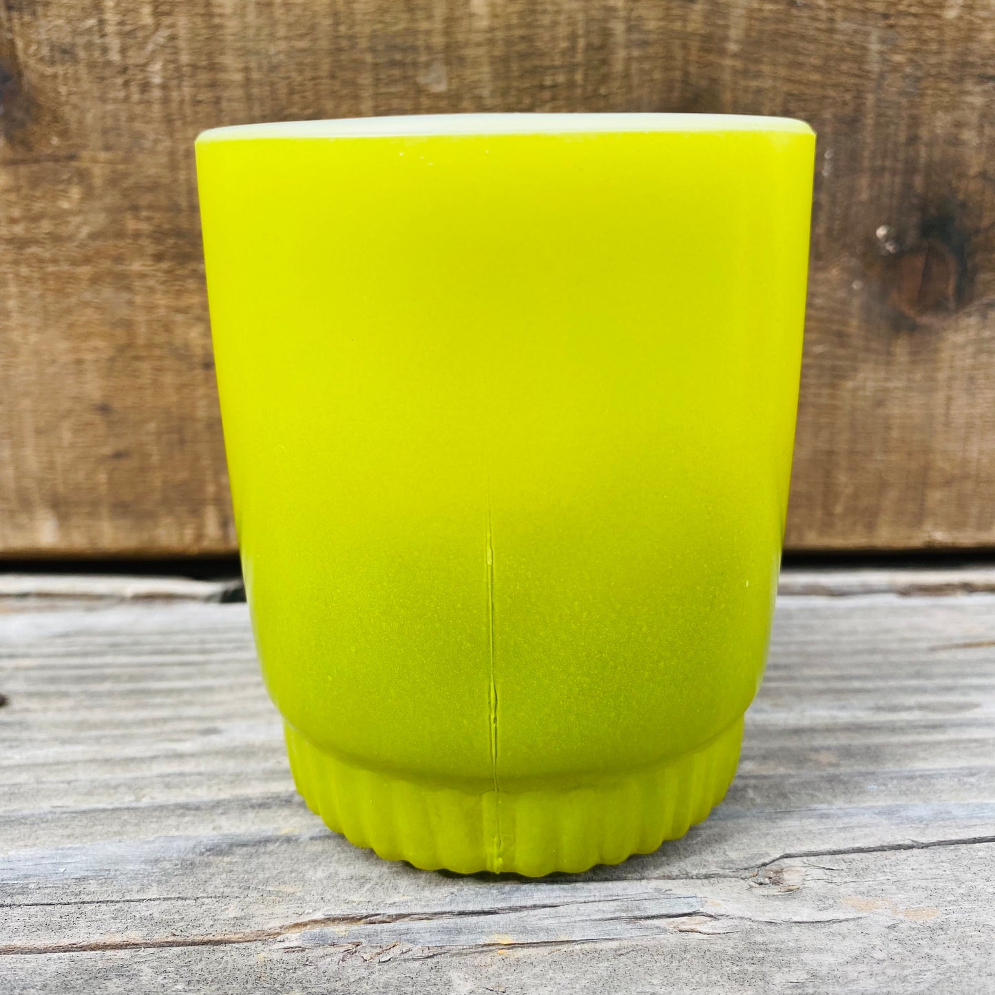 【1960s USA vintage】FIRE KING リブボトムマグ グリーン