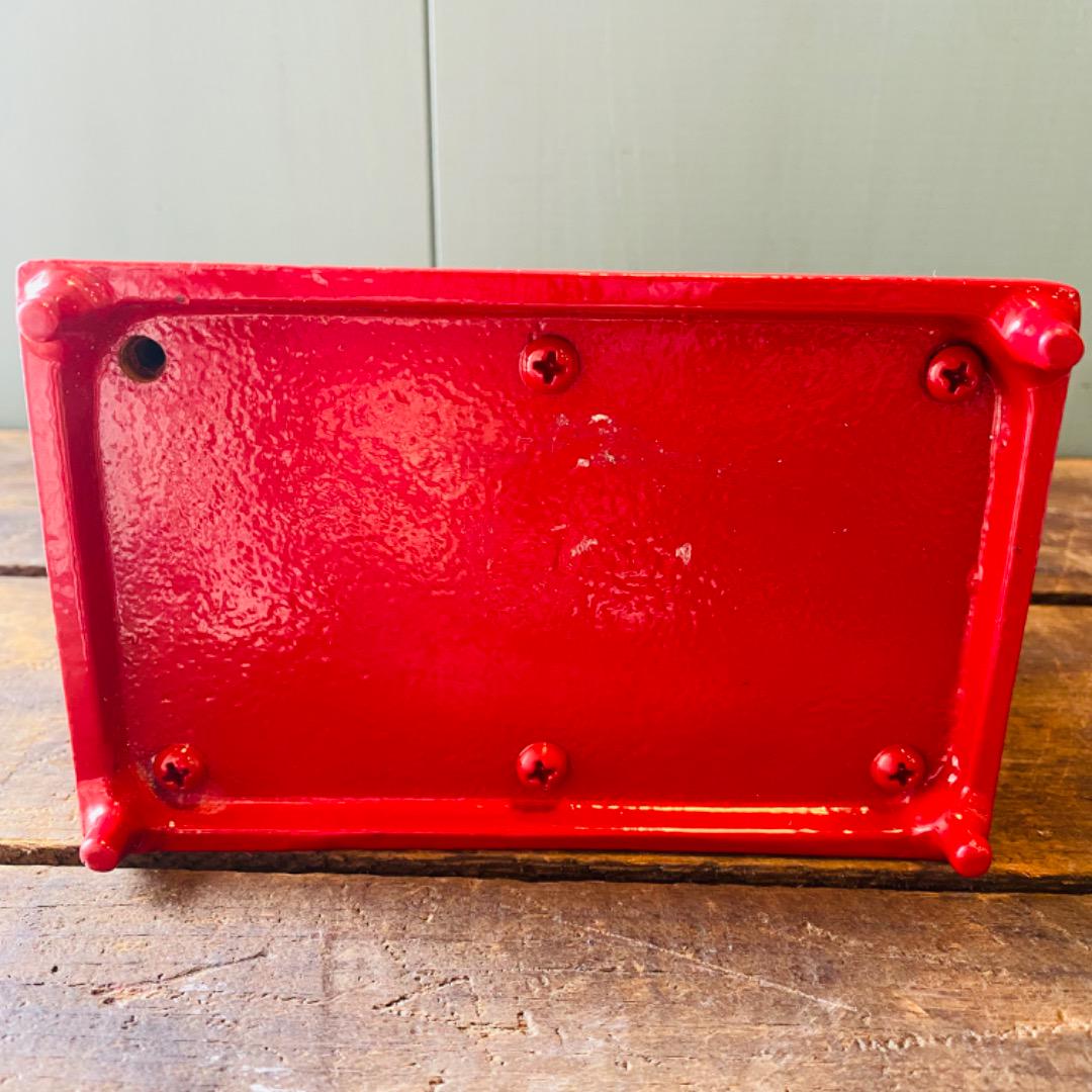 【USA vintage】アイアン製 赤 ペーパーナプキンスタンド