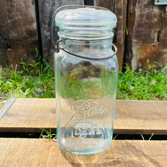 【1930s~ USA vintage】Ball ワイヤーバンド ガラスジャー