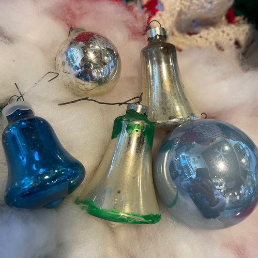 【USA vintage】クリスマスオーナメント セット(青)