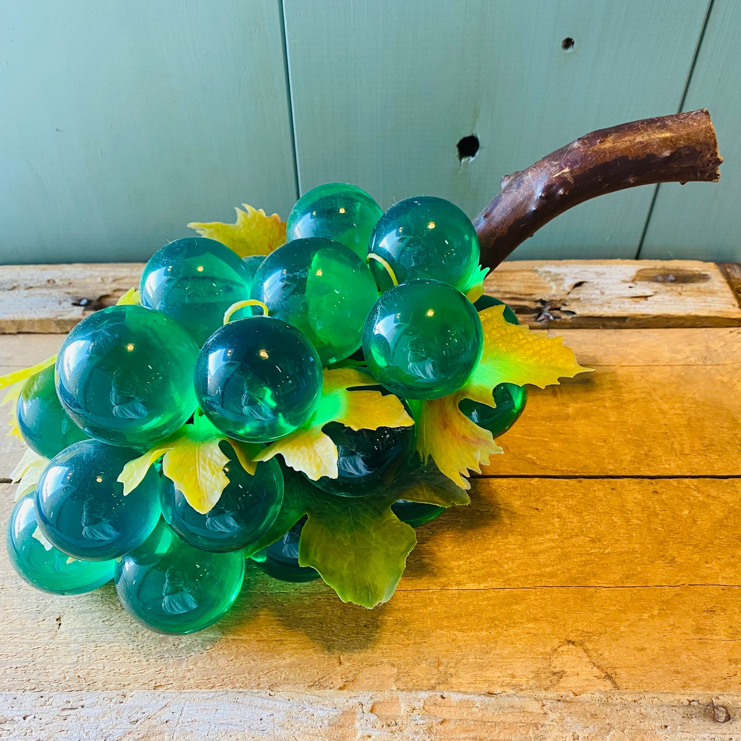 【1950s-1960s USA vintage】葡萄 オブジェ ルーサイト 緑