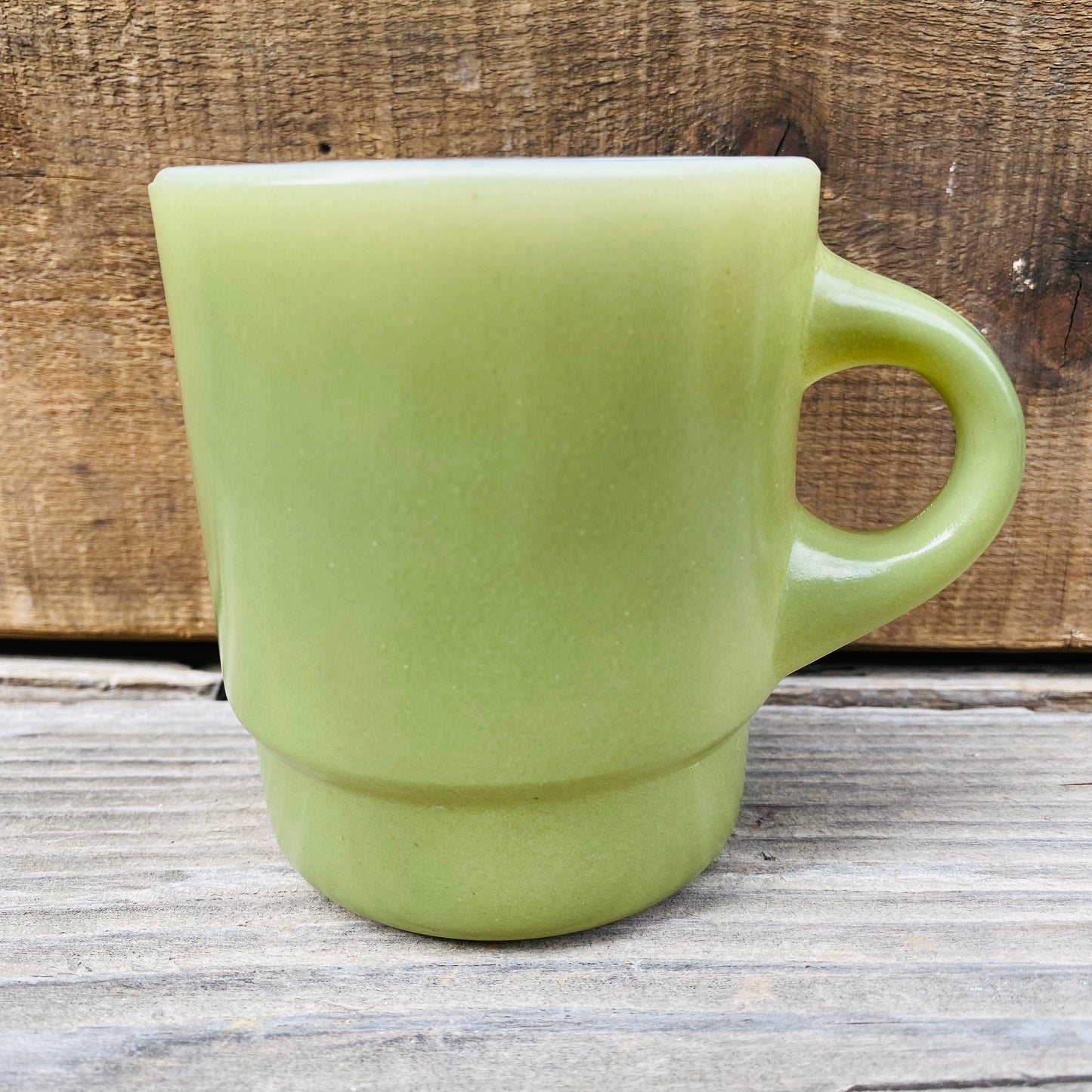 【1960s USA vintage】FIRE KING スタッキングマグ グリーン