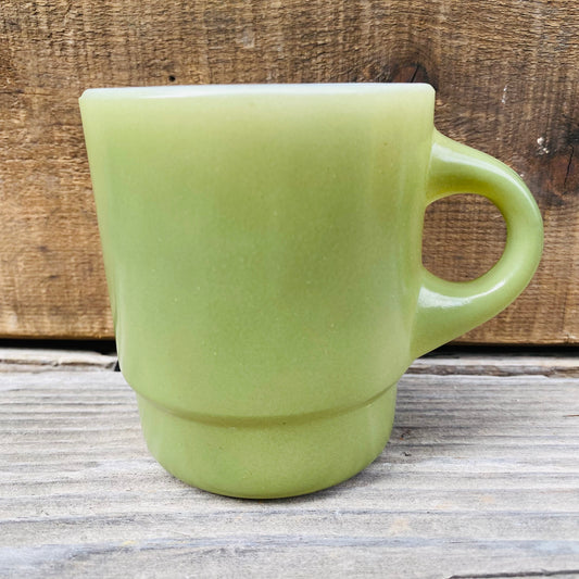 【1960s USA vintage】FIRE KING スタッキングマグ グリーン